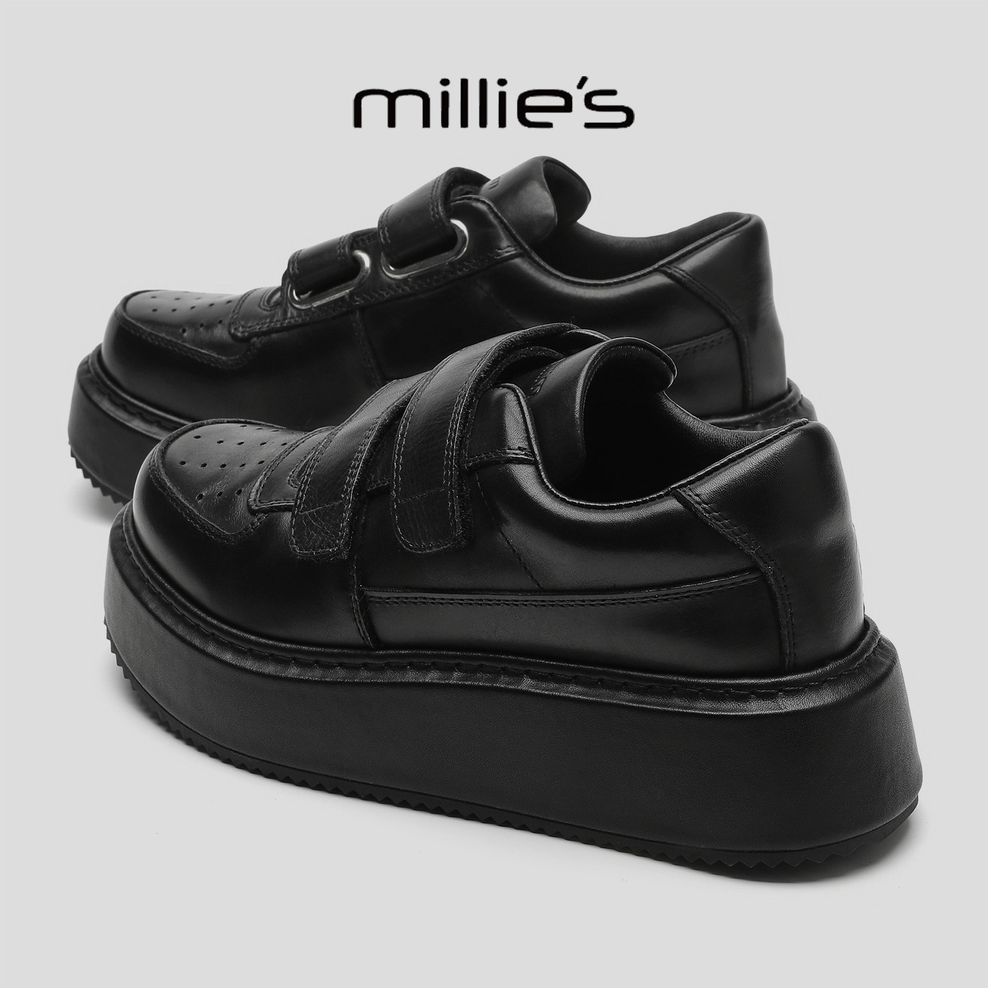 MILLIE'S/妙丽真皮德训鞋女