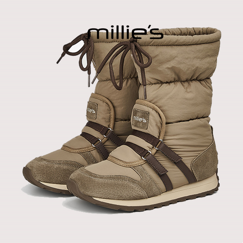 妙丽女靴中筒棉靴高帮户外登山防滑保暖雪地靴2025冬季新款爆款,女鞋,时尚雪地靴,淘宝优惠券,粉丝福利购,淘宝优惠卷