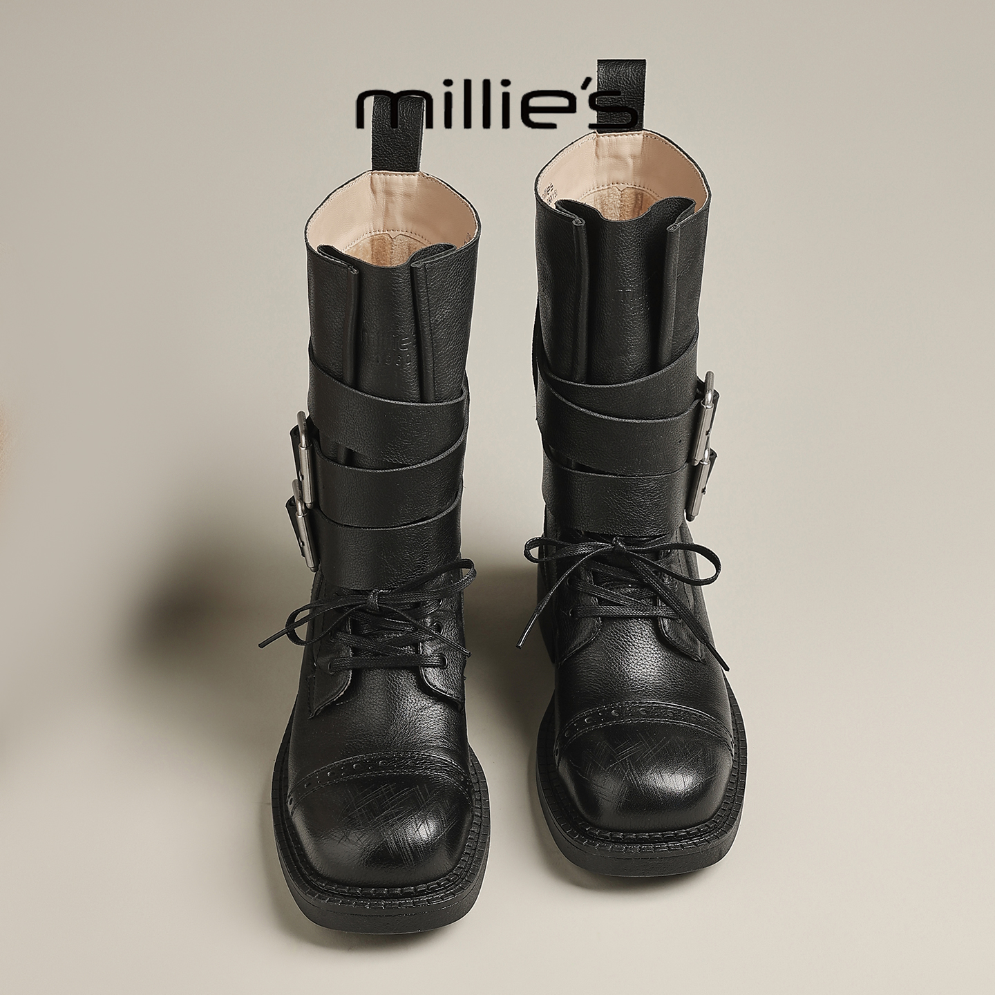 MILLIE'S/妙丽复古英伦风休闲靴