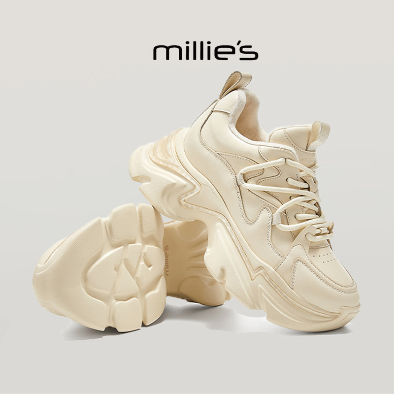 顺丰包邮妙丽新款系带老爹鞋女