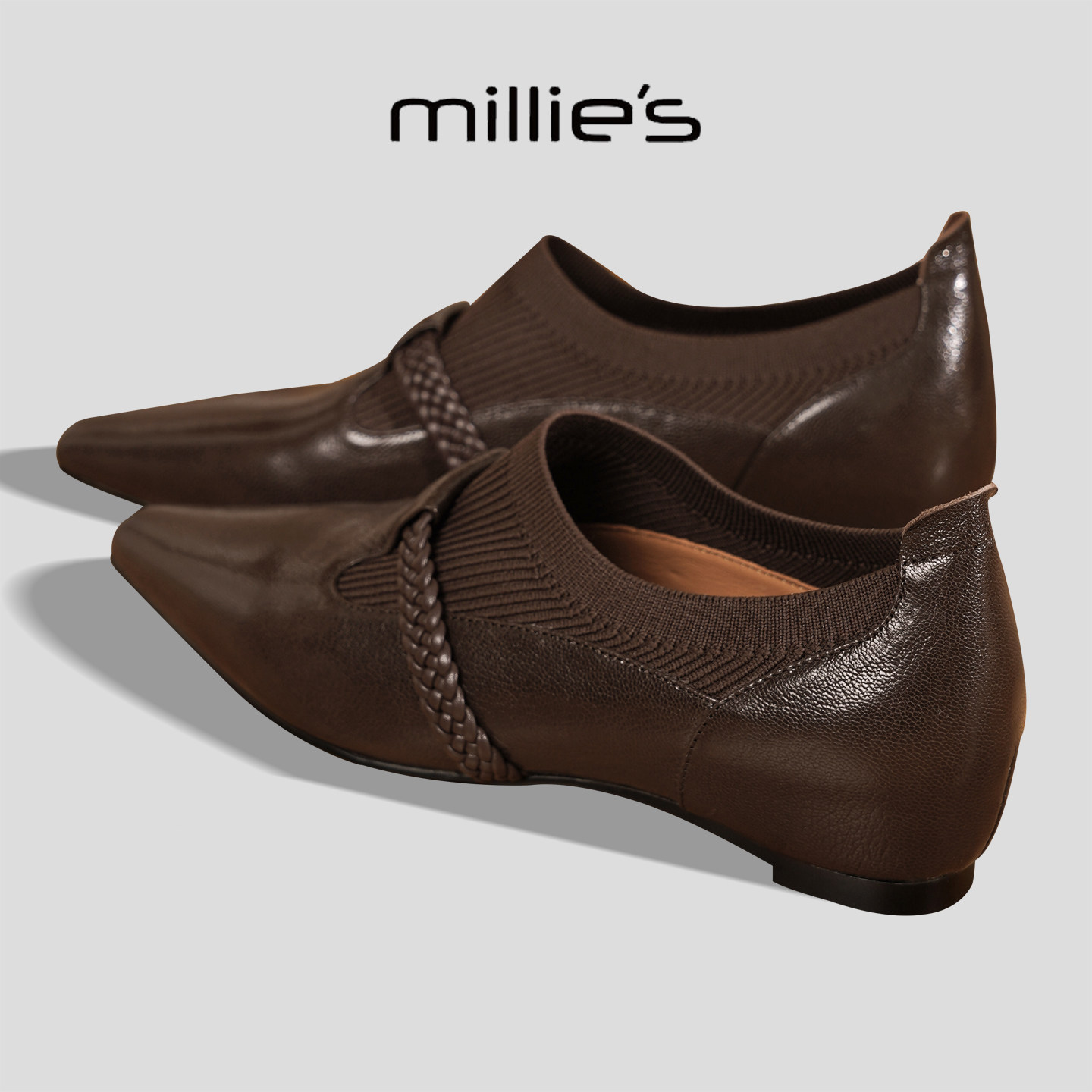 MILLIE'S/妙丽真皮浅口单鞋
