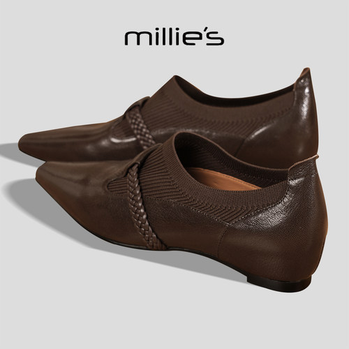 MILLIE'S/妙丽真皮浅口单鞋