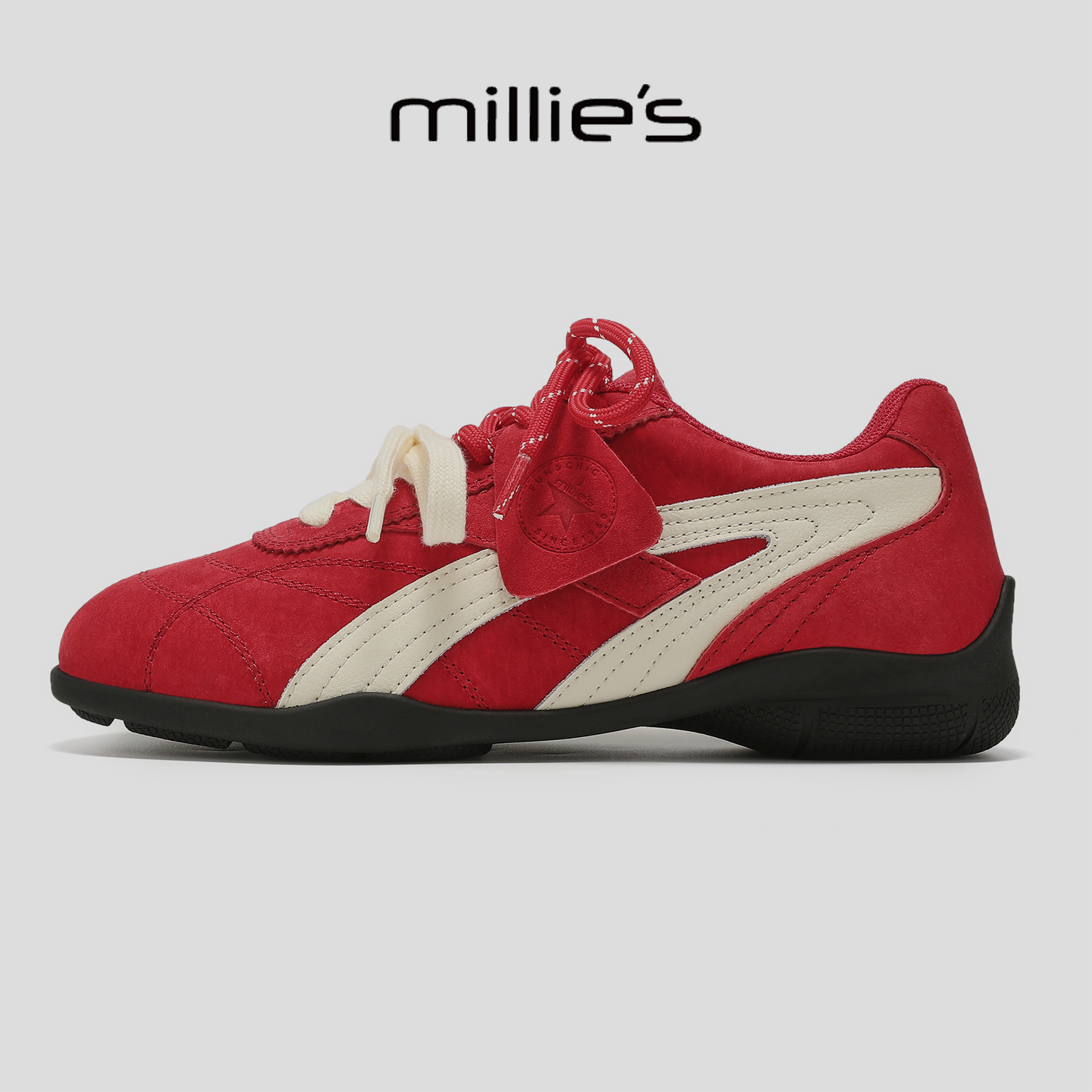 MILLIE'S/妙丽真皮平跟休闲鞋