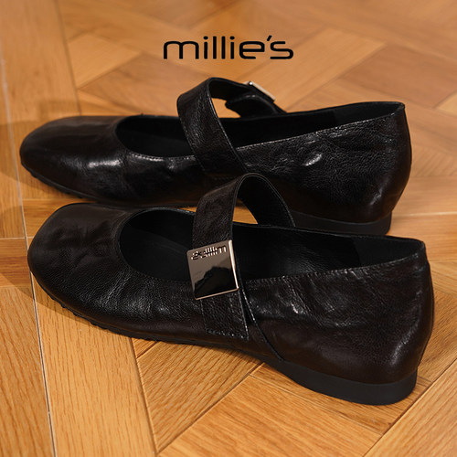 MILLIE'S/妙丽真皮玛丽珍鞋