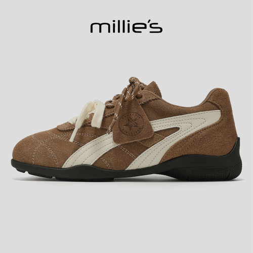 MILLIE'S/妙丽真皮平跟休闲鞋