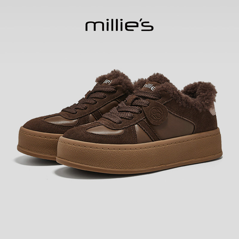MILLIE'S/妙丽真皮德训鞋女