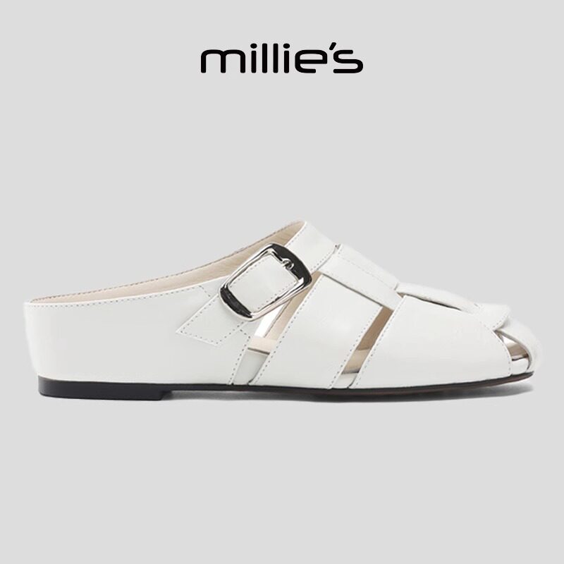 MILLIE'S/妙丽方头平跟凉鞋