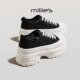 单鞋 MILLIE 春夏新款 运动百搭透气时尚 妙丽圆头厚底系带休闲鞋