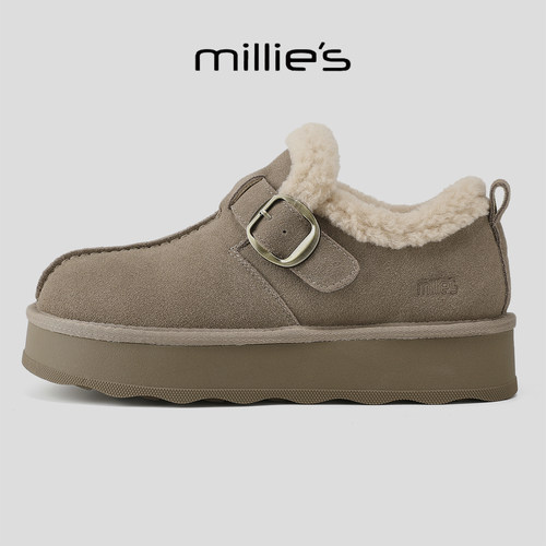 MILLIE'S/妙丽真皮厚底休闲鞋