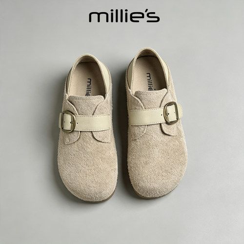 MILLIE'S/妙丽法式复古勃肯单鞋