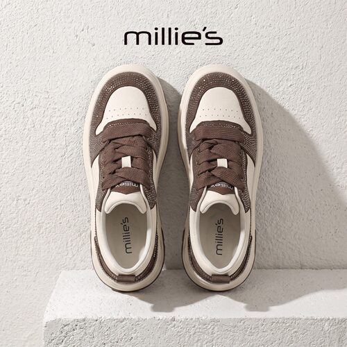MILLIE'S/妙丽真皮厚底休闲鞋