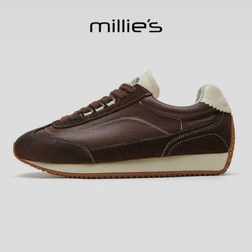 MILLIE'S/妙丽真皮德训鞋女