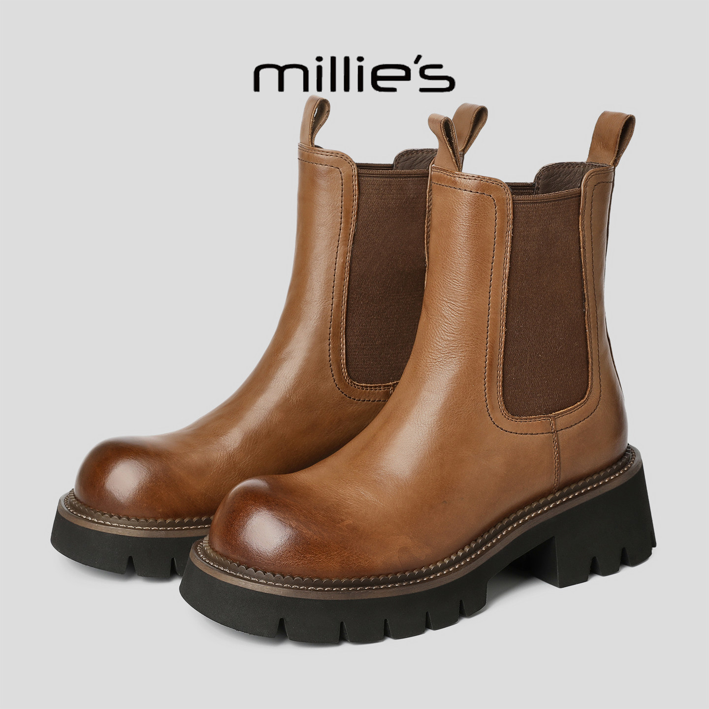 MILLIE'S/妙丽厚底增高时装靴