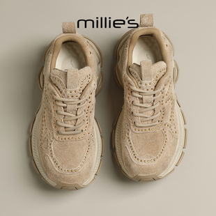 女机能厚底鞋 妙丽2025新款 休闲鞋 潮流酷感舒适运动Q 时尚 MILLIE