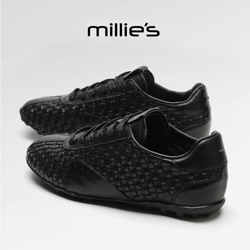 MILLIE'S/妙丽2025新款真皮软底德训鞋女平底单鞋,女鞋,德训鞋,淘宝优惠券,粉丝福利购,淘宝优惠卷