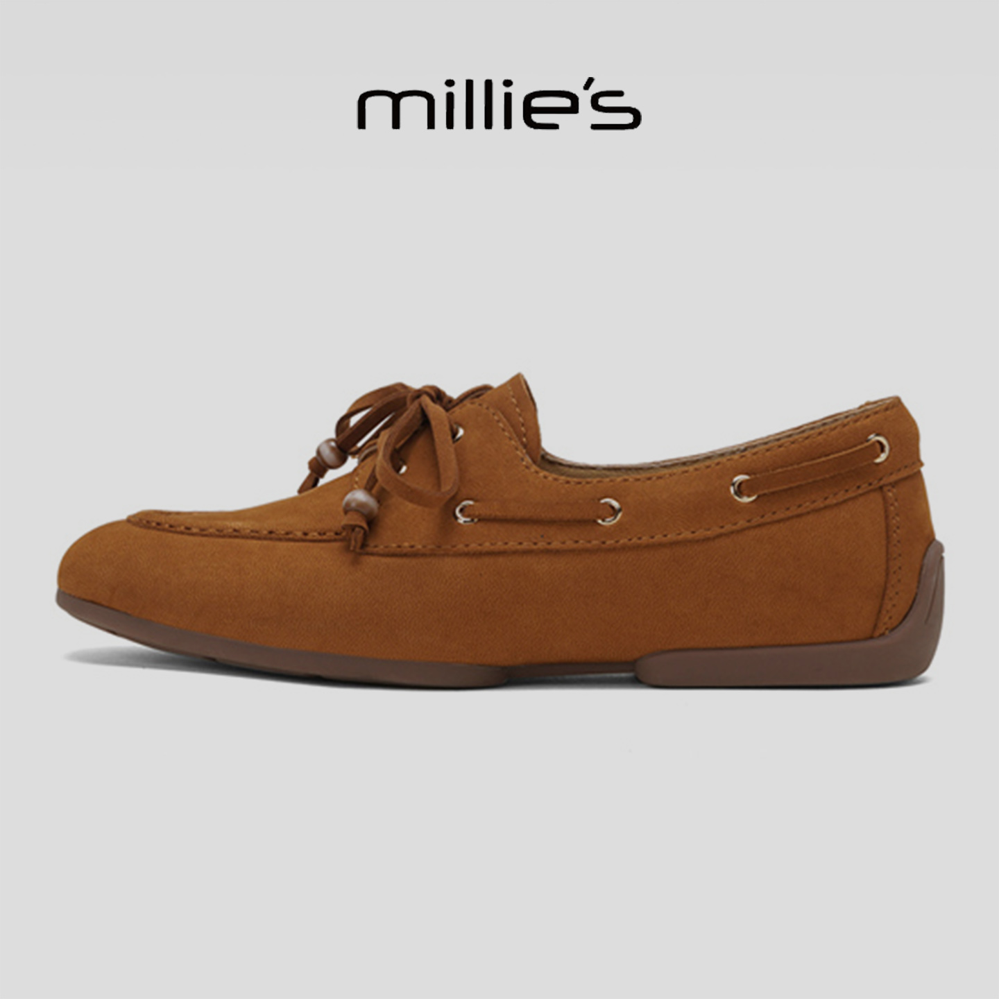 MILLIE'S/妙丽真皮平底芭蕾鞋