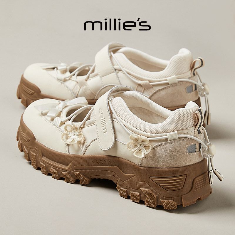 MILLIE'S/妙丽厚底复古风雨鞋