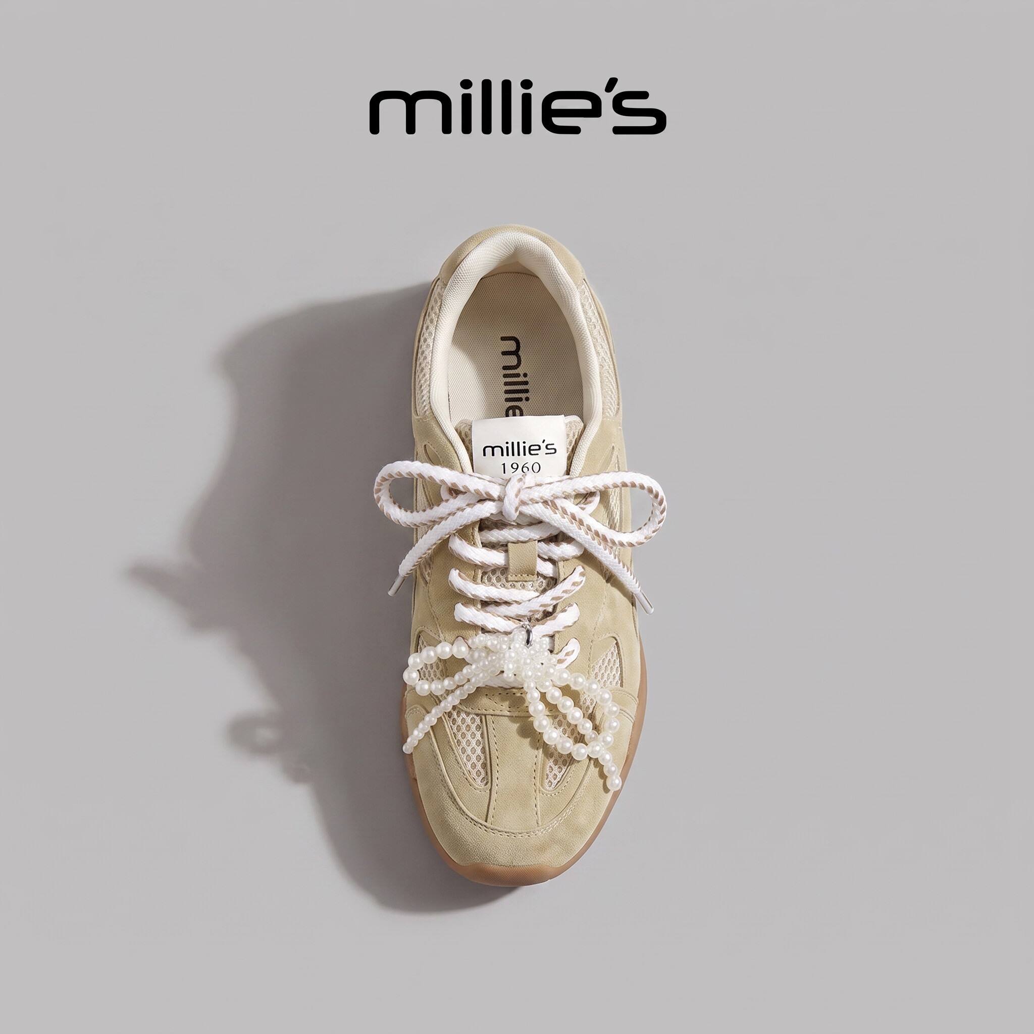 MILLIE'S/妙丽真皮德训鞋女