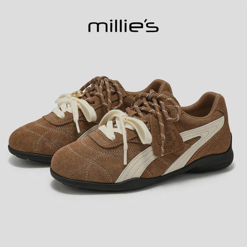 MILLIE'S/妙丽真皮平跟休闲鞋
