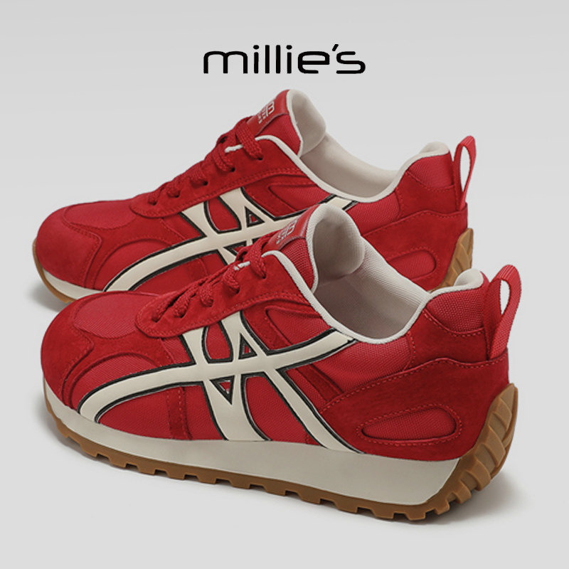 MILLIE'S/妙丽真皮德训鞋女