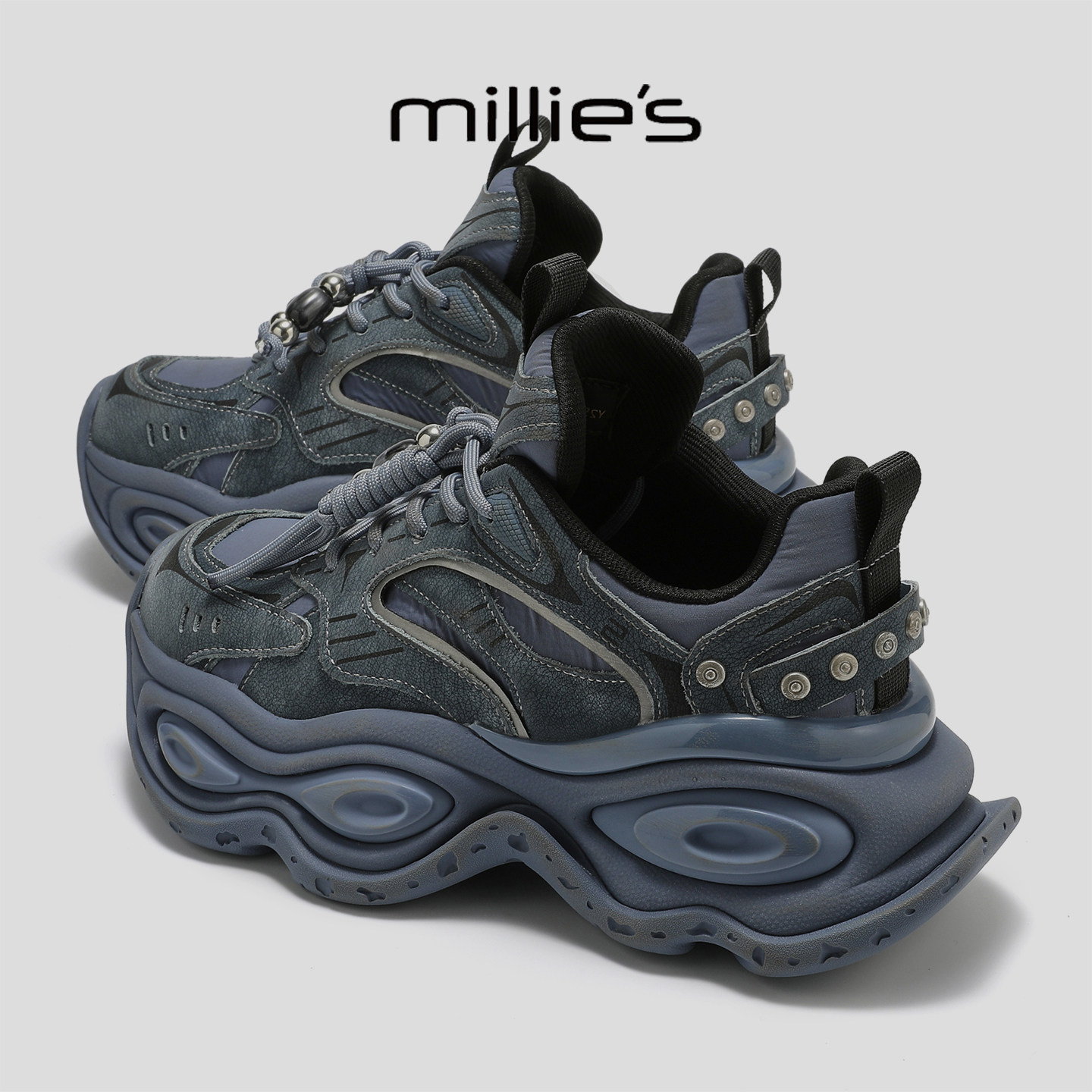 MILLIE'S/妙丽2025新款复古百搭轻便防滑耐磨老爹休闲鞋Q,女鞋,老爹鞋,淘宝优惠券,粉丝福利购,淘宝优惠卷