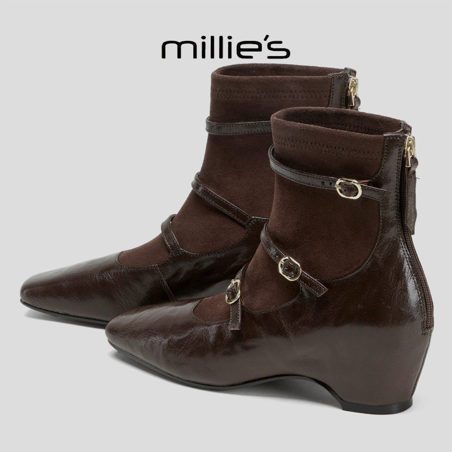 顺丰包邮妙丽加绒保暖短靴