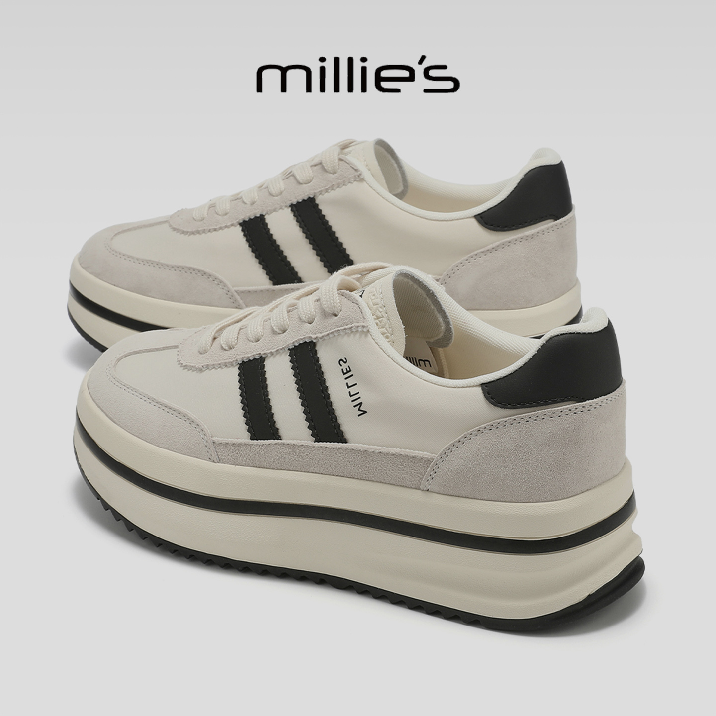 MILLIE'S/妙丽真皮德训鞋女