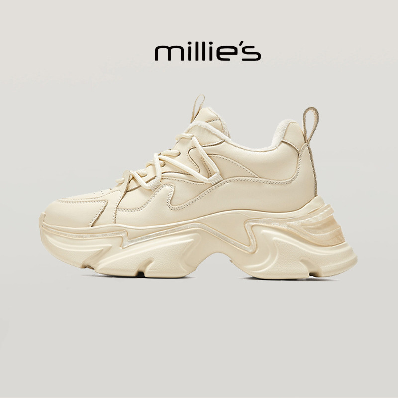 顺丰包邮妙丽新款系带老爹鞋女