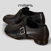 女低跟真皮小皮鞋 MILLIE 一脚蹬懒人鞋 休闲透气单鞋 妙丽勃肯鞋