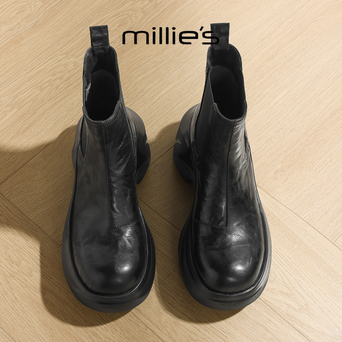 MILLIE'S/妙丽厚底增高休闲靴