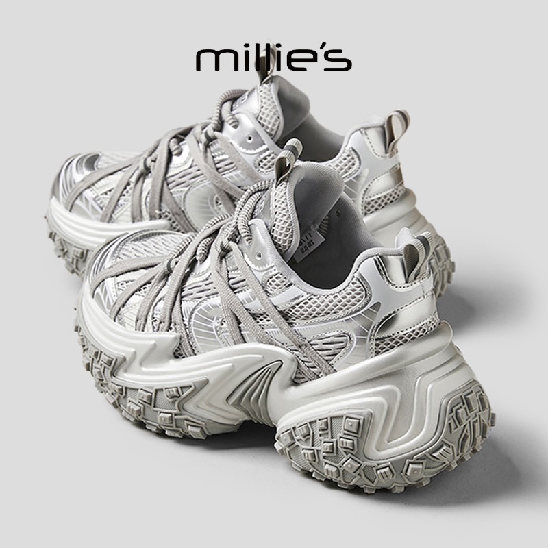 MILLIE'S/妙丽厚底增高老爹鞋