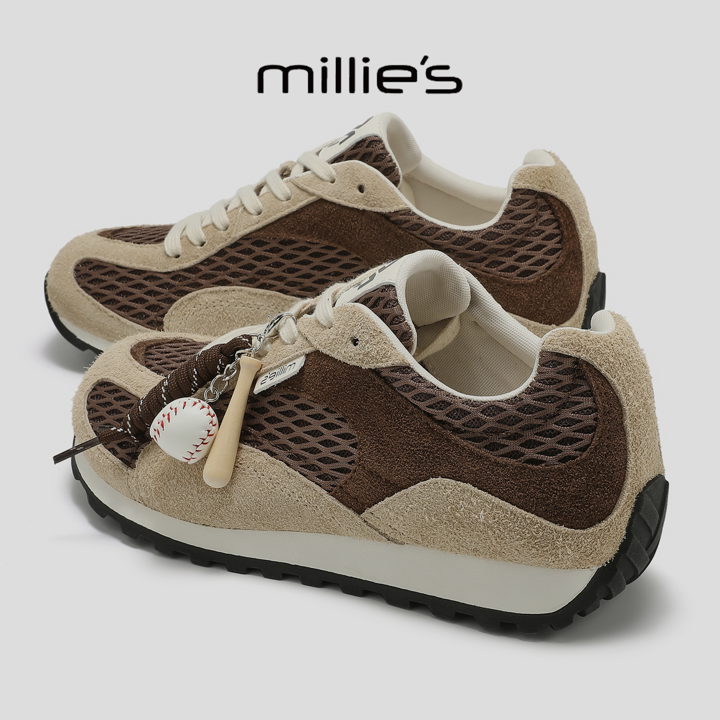MILLIE'S/妙丽真皮德训鞋女