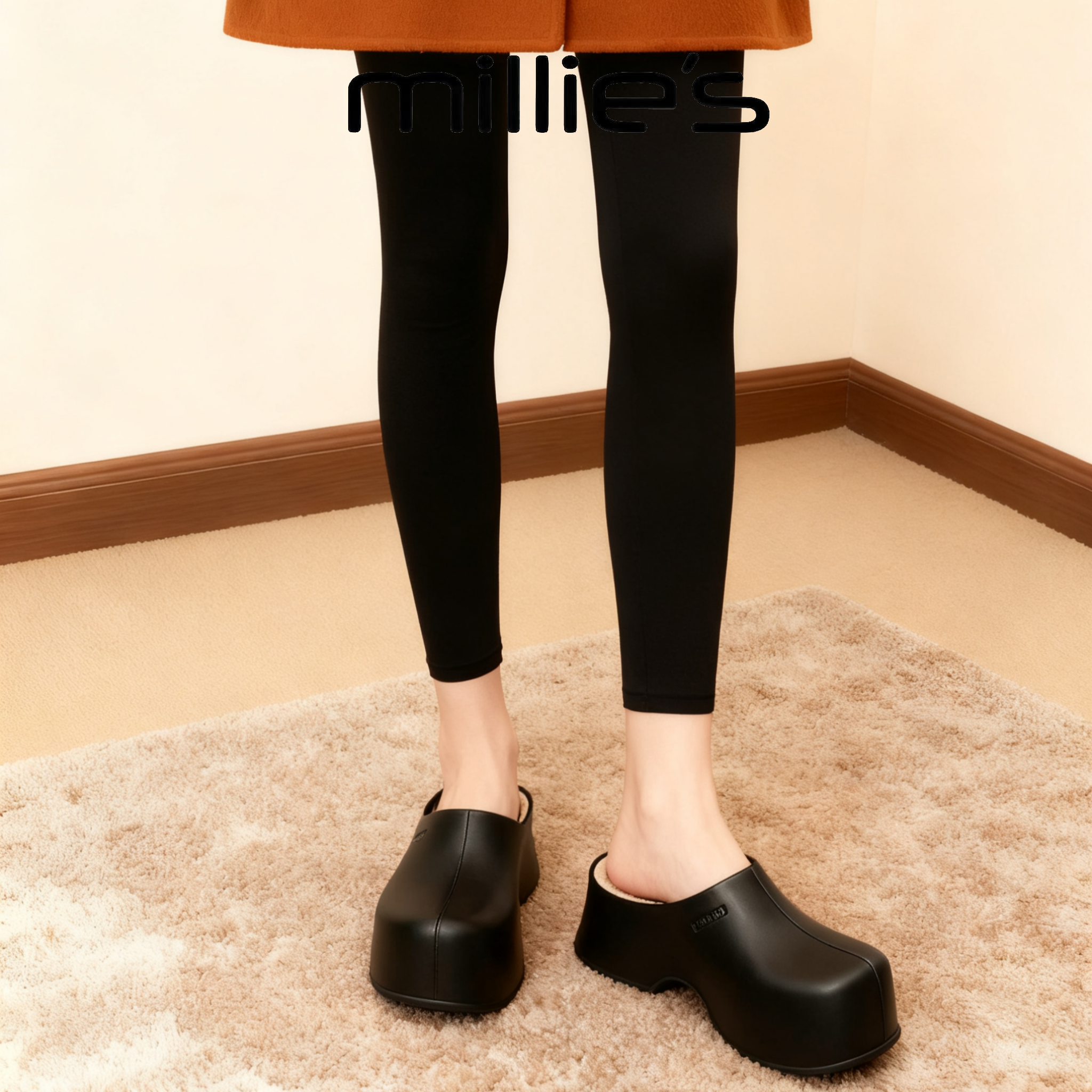 MILLIE'S/妙丽厚底包头拖鞋