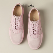 新款 妙丽2026春季 潮流编织女鞋 系带休闲鞋 MILLIE 舒适平底单鞋