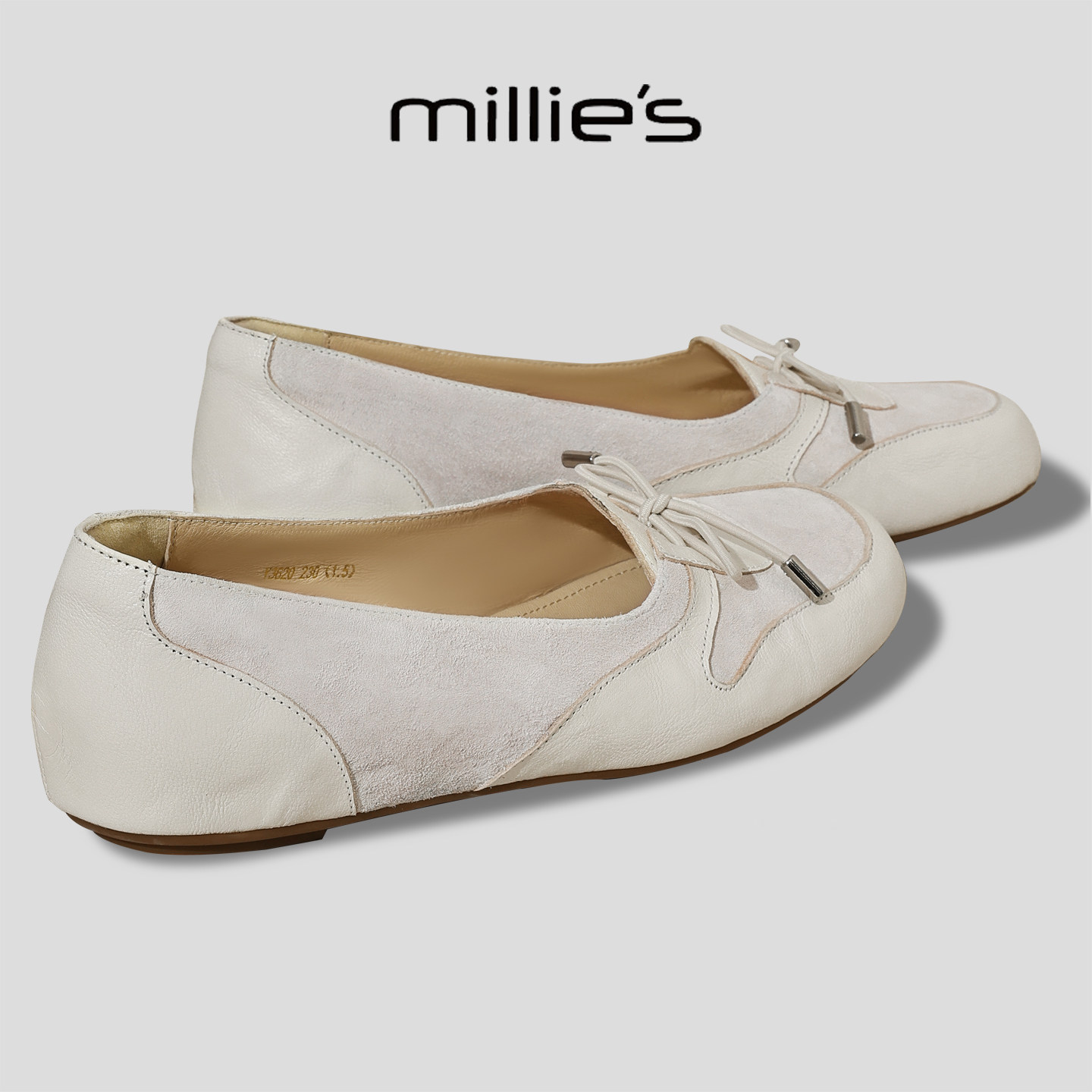 MILLIE'S/妙丽2026法式蝴蝶结平底鞋女浅口软底休闲单鞋春季新款,女鞋,浅口单鞋,淘宝优惠券,粉丝福利购,淘宝优惠卷