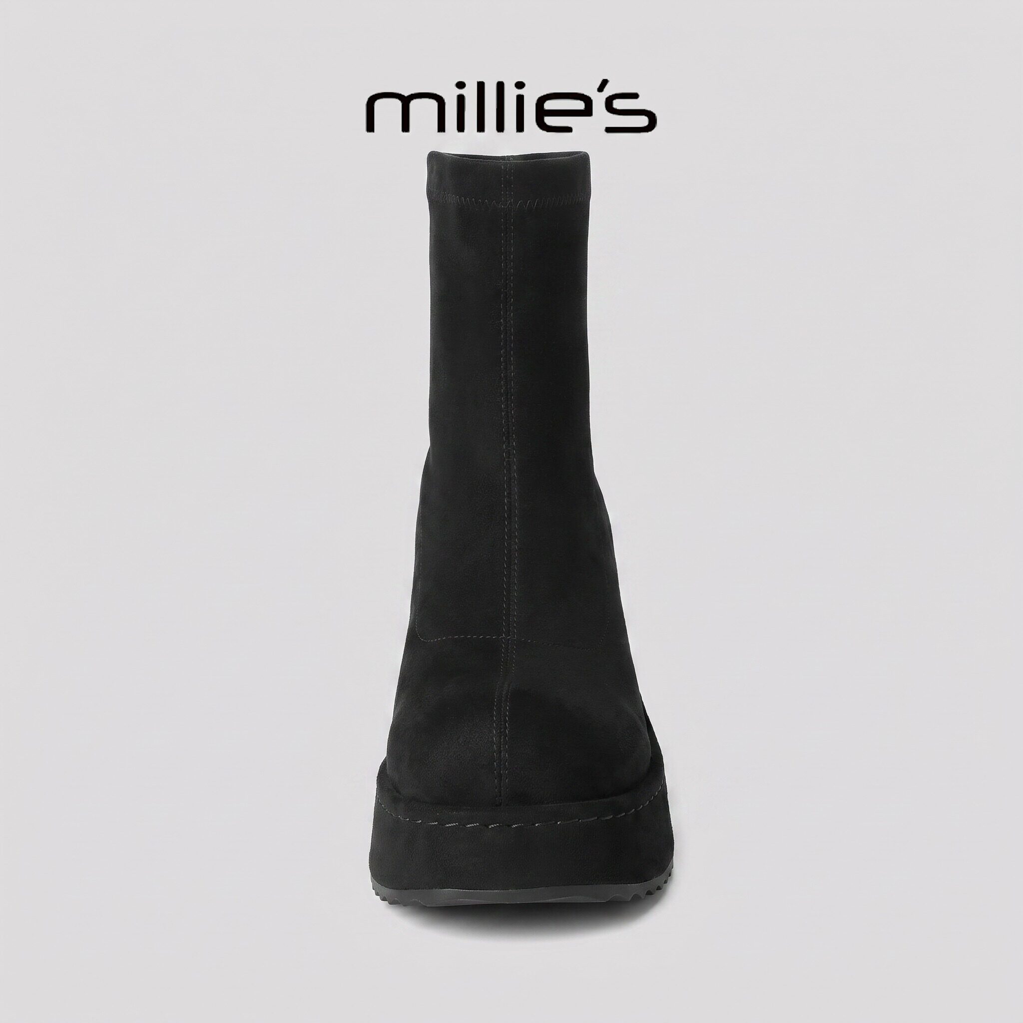 MILLIE'S/妙丽厚底松糕弹力靴