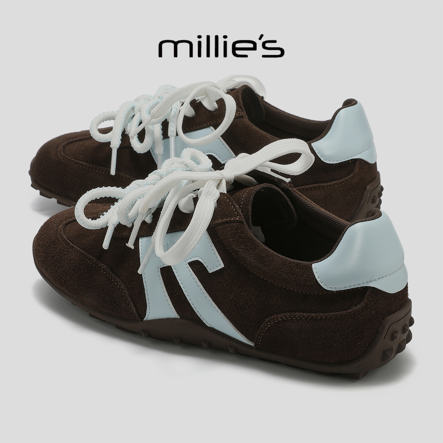 MILLIE'S/妙丽真皮德训鞋女