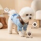 宠物狗狗衣服格纹翻领小型犬服装 保暖星空牛仔外套 比熊博美春秋季