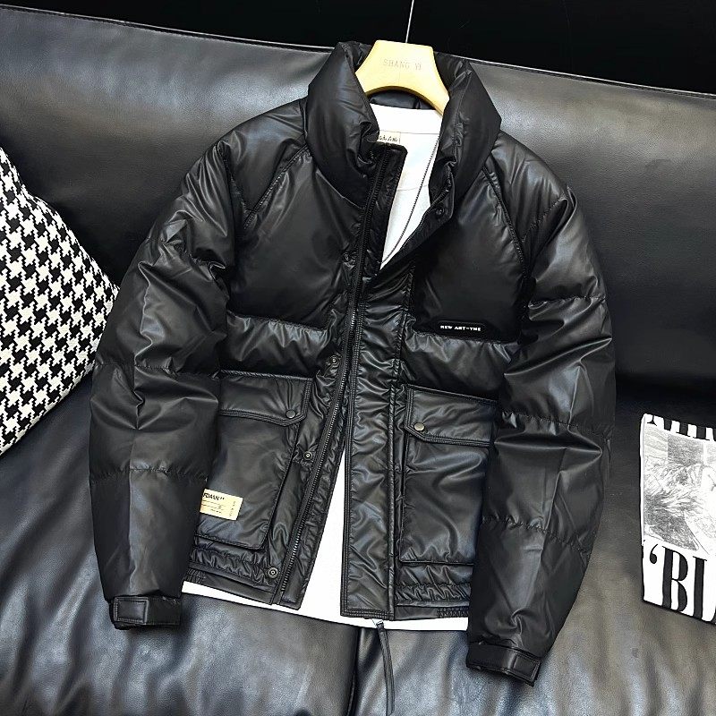 保暖时尚羽绒服男士冬季韩版休闲2026爆款加厚立领短款鸭绒外套