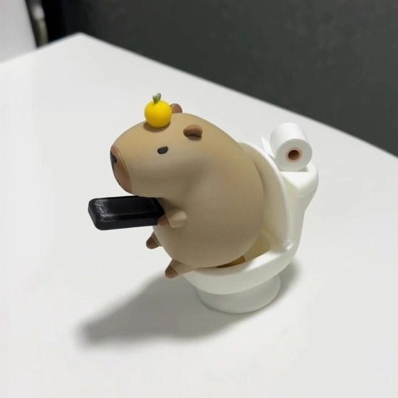 【厕所搭子】马桶卡皮巴拉摆件可爱创意房间装饰趣味搞怪家居好物