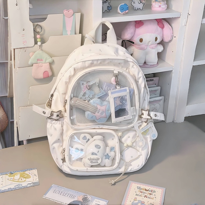 ins风星星书包痛包女大容量高颜值初高中学生超轻双肩包2025新款