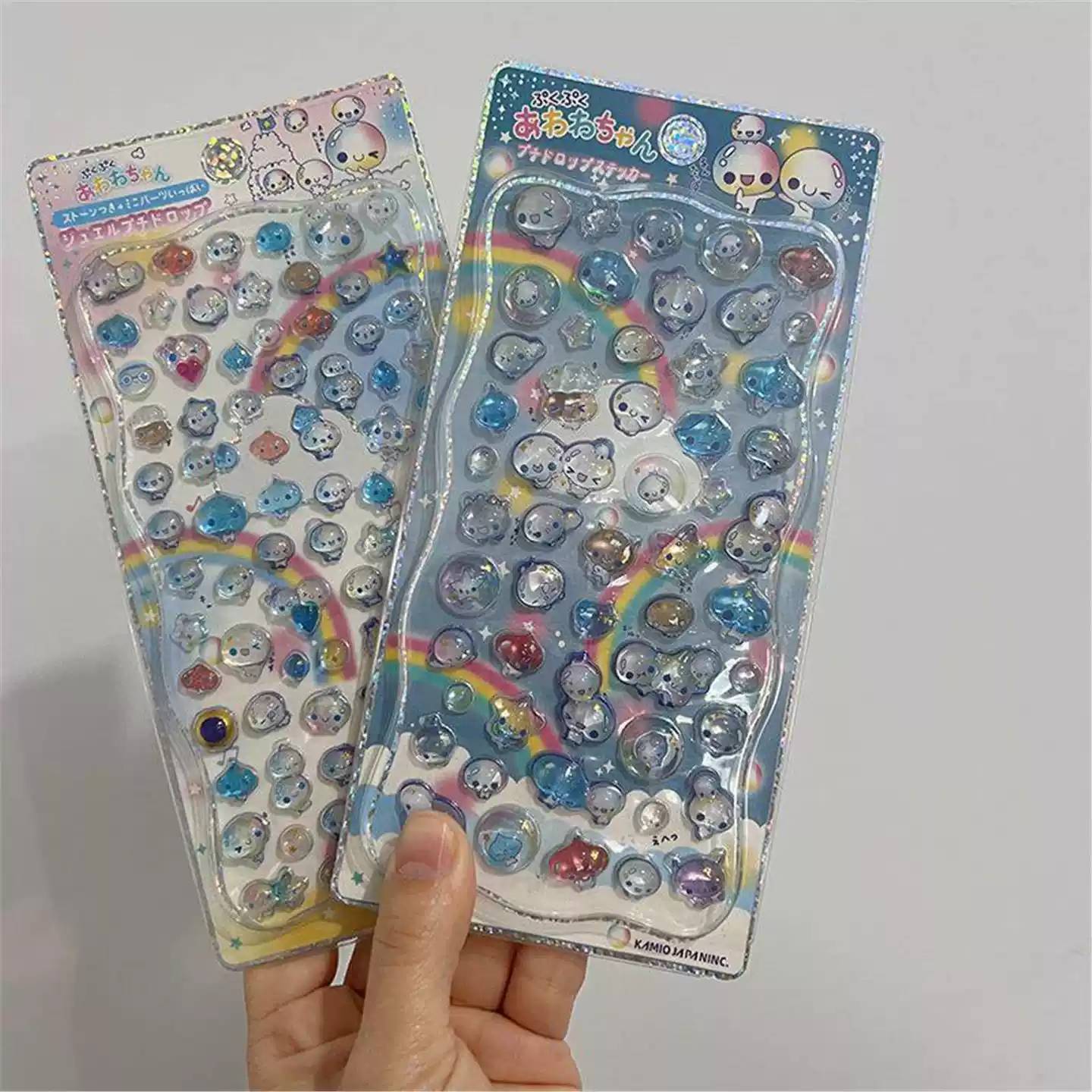 古早小兔镭射3D实心浮雕贴纸卡通