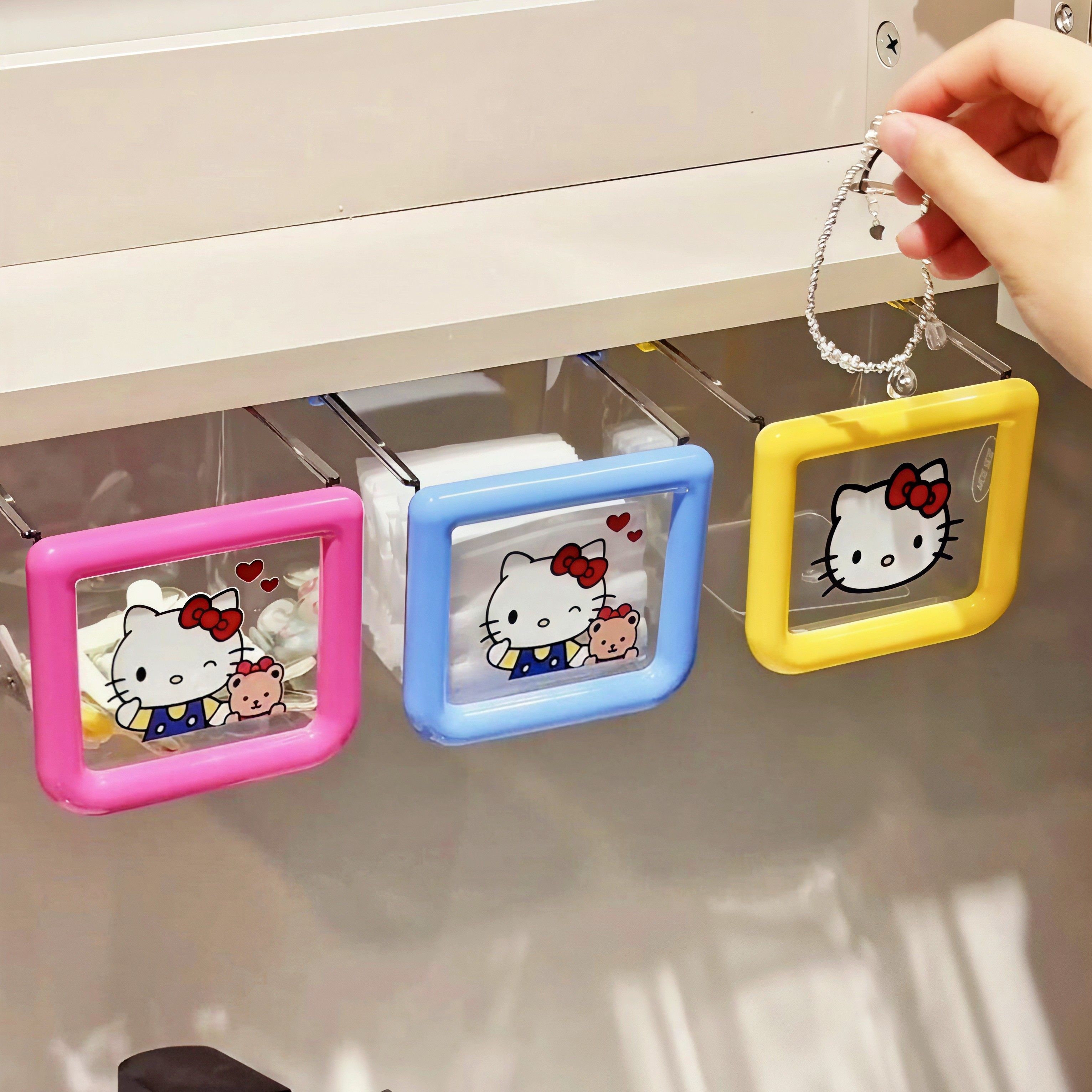 卡通猫咪浴室镜柜收纳盒收拾置物架抽屉式收纳神器口红化整理盒,收纳整理,镜柜收纳盒,淘宝优惠券,粉丝福利购,淘宝优惠卷