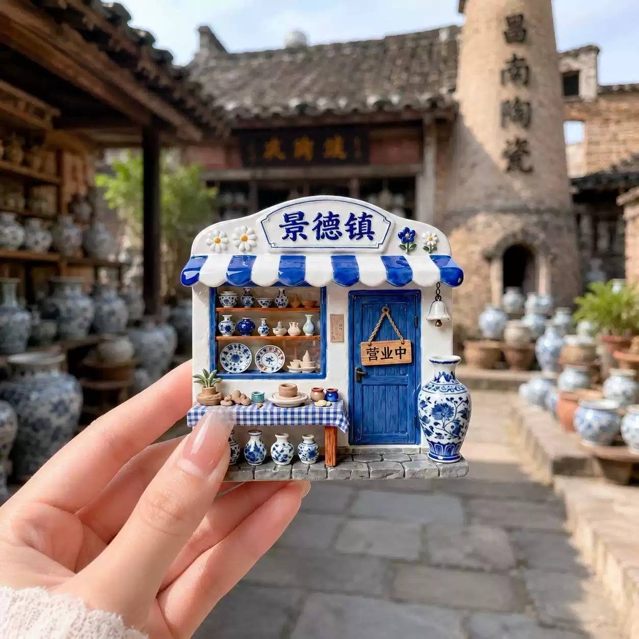景德镇陶瓷树脂浮雕磁吸冰箱贴｜