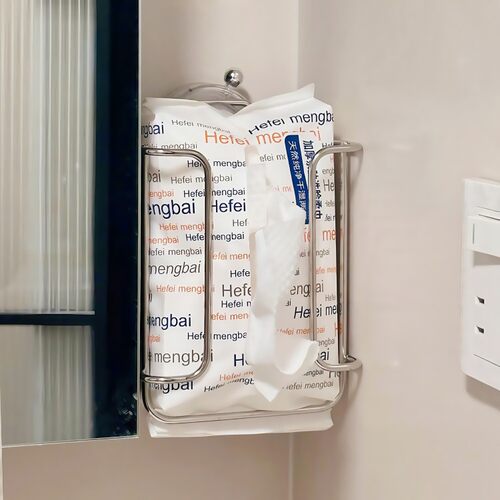 免打孔吸盘不锈钢纸巾架卫生间厕所壁挂式置物架抽纸洗脸巾收纳盒