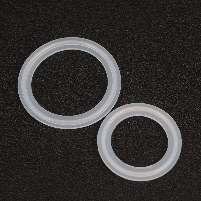 卫生级卡箍垫片不锈钢快装垫片卡盘硅胶密封圈硅胶垫端口接头垫圈
