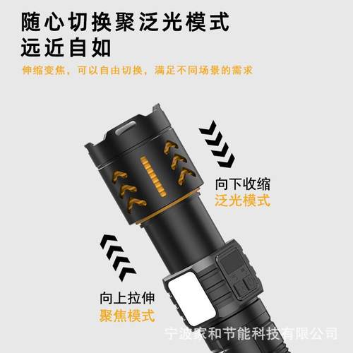式跨境强户外光超亮可充电变焦x21LED超亮P50灯芯灯便携长续航手