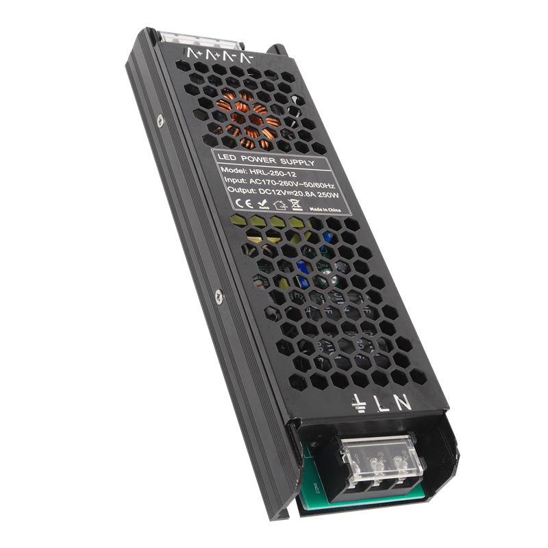 LD黑金刚AIO长条关电源12V250W开灯条灯驱带稳E压足功率低压动电