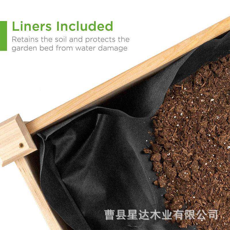 木质阳种植箱户外花园蔬菜花卉种植盒制推0235纳车收台架花木盆置