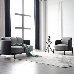 简约现代创SF2009铁意沙发千鸟闲格布艺休沙发发椅办公室会客沙茶